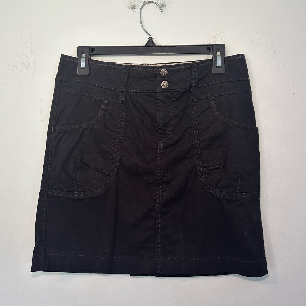 Athleta Black Front & Back Pocket Mini Skirt Size 6
